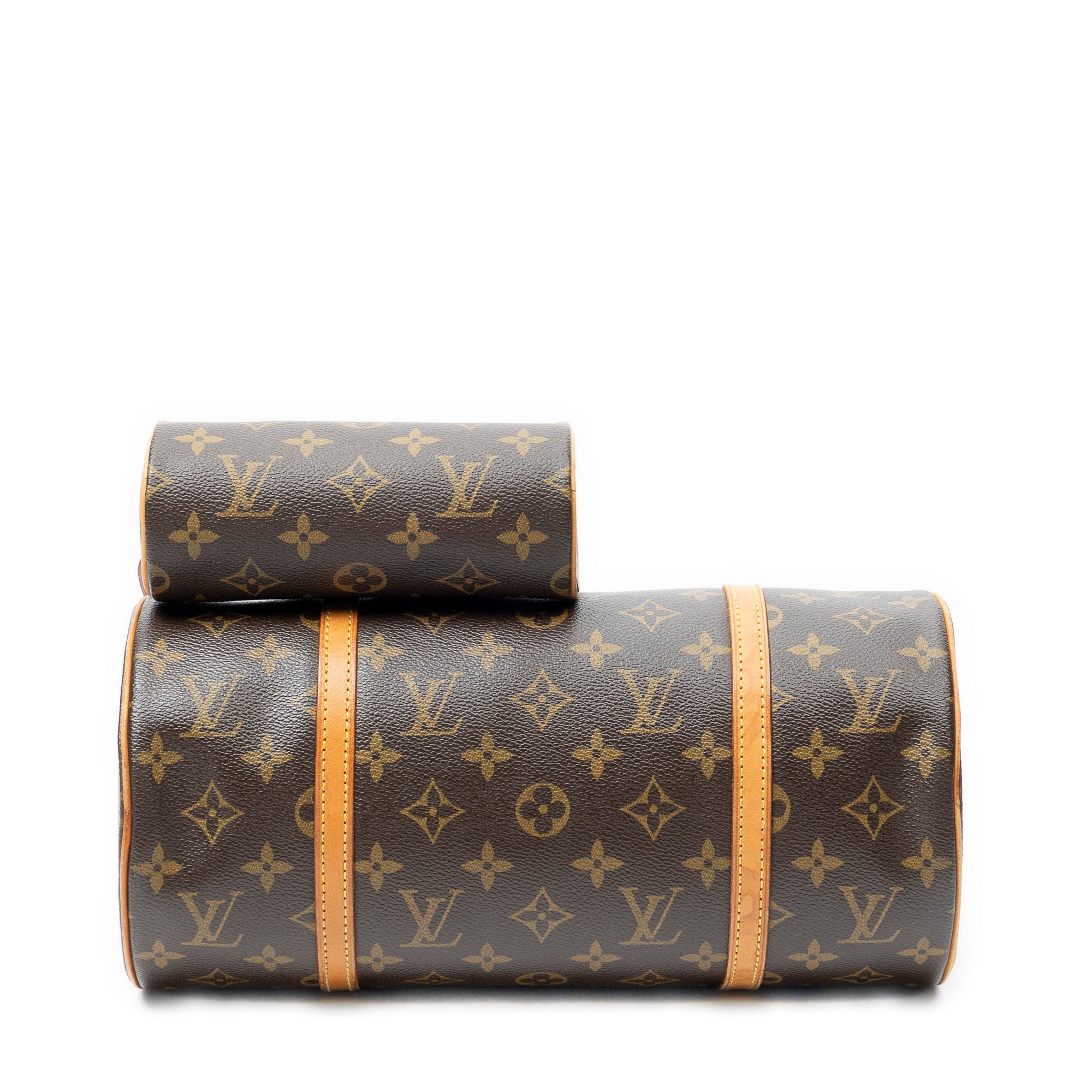 Handbag Papillon 30 Brown Monogram Canvas