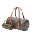 Handbag Papillon 26 Brown Monogram Canvas