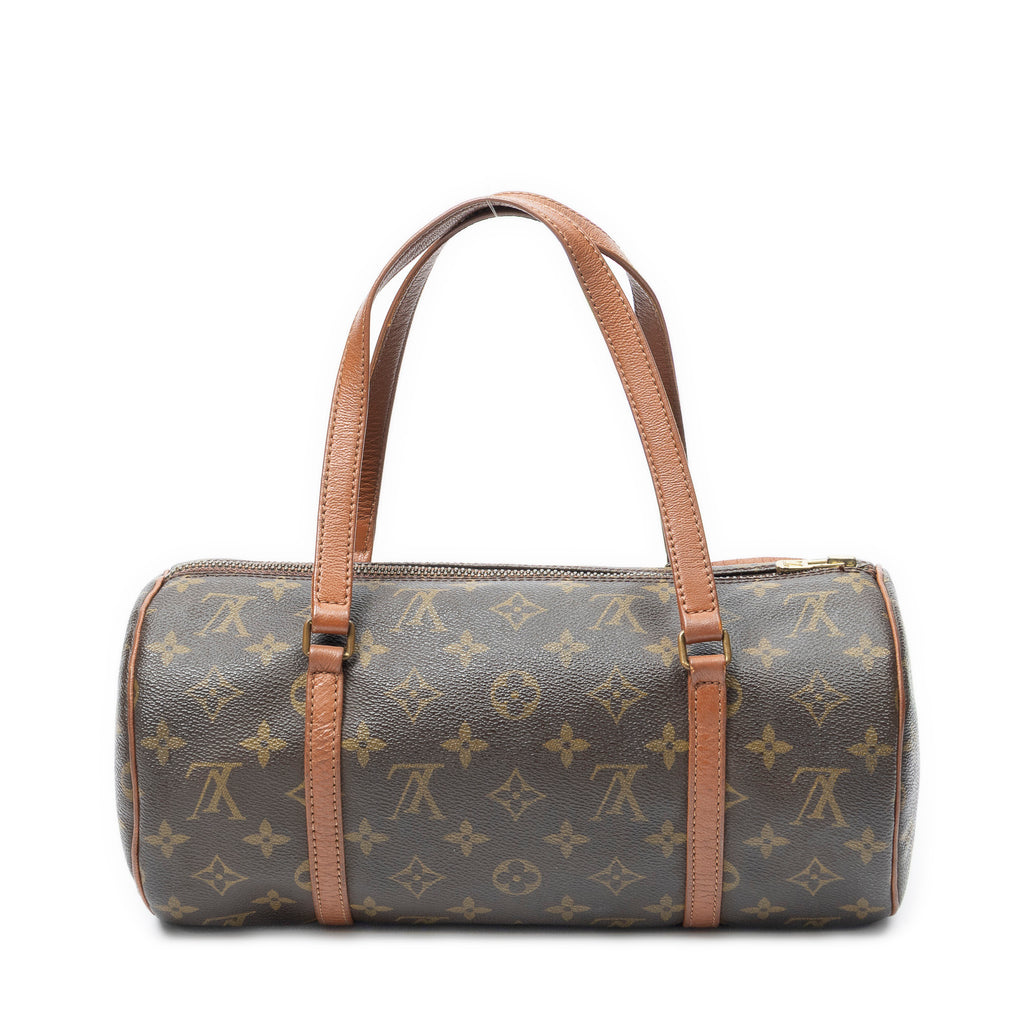 Handbag Papillon 26 Brown Monogram Canvas