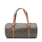 Handbag Papillon 26 Brown Monogram Canvas