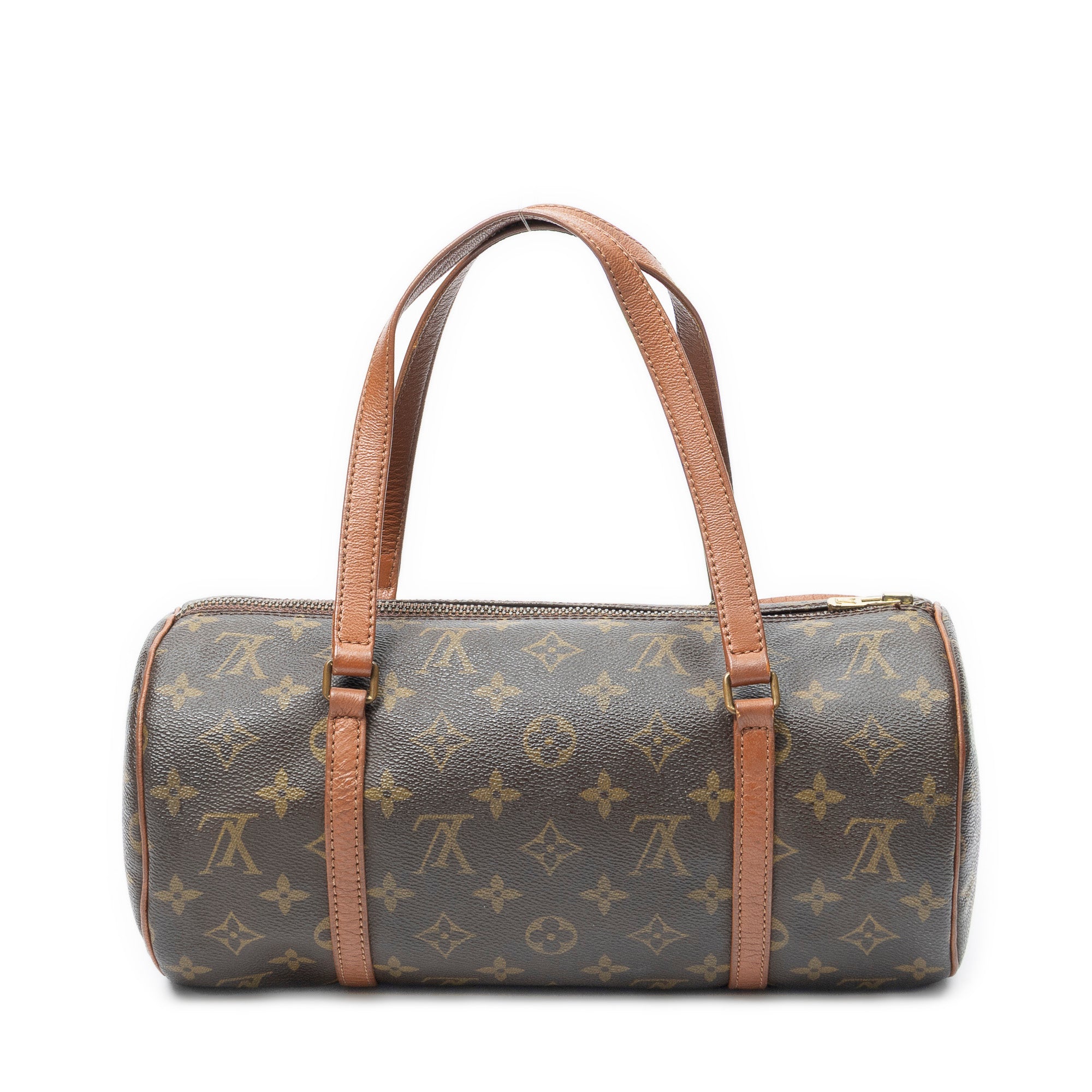 Handbag Papillon 26 Brown Monogram Canvas