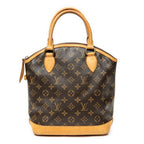 Handbag Lockit Vertical PM Brown Monogram Canvas