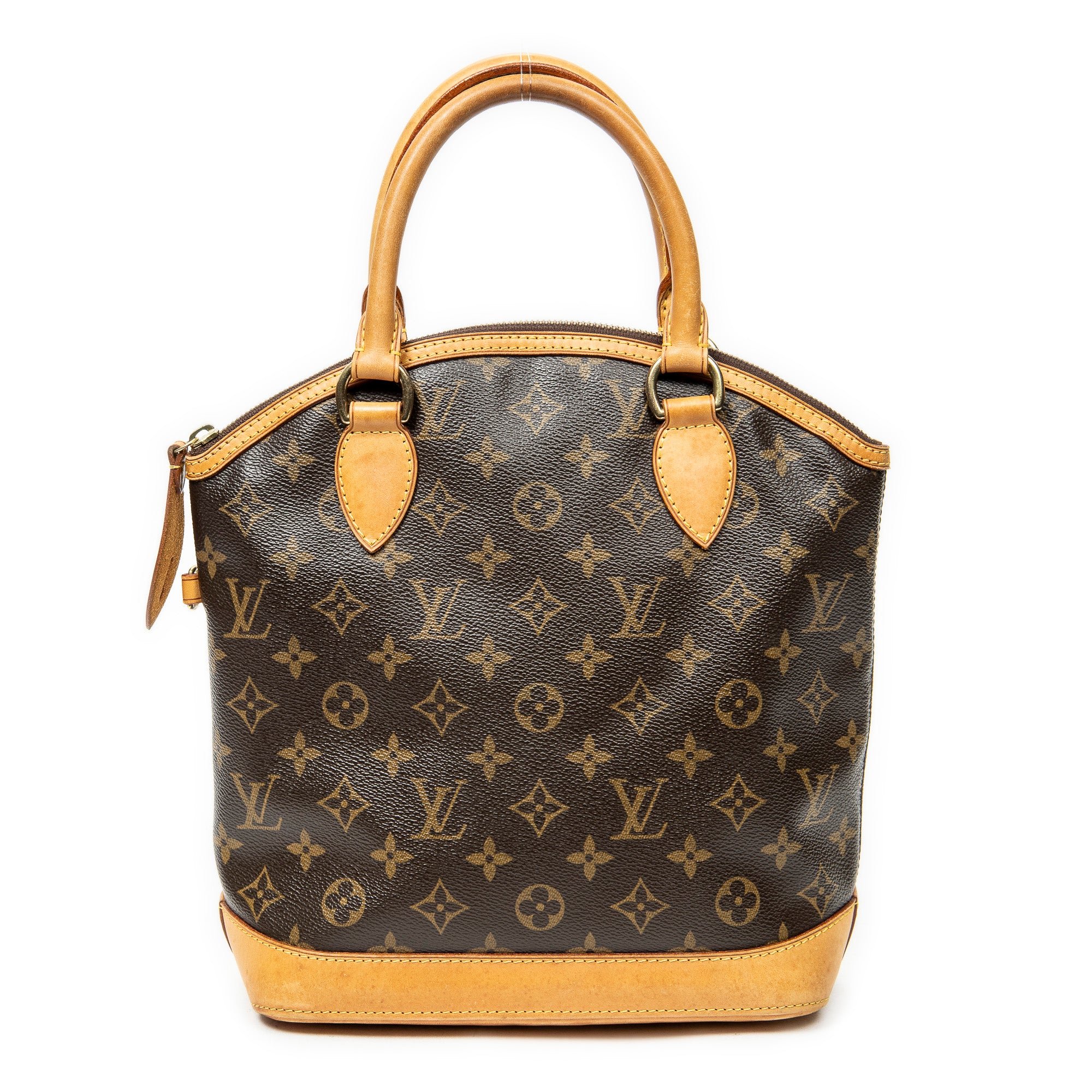 Handbag Lockit Vertical PM Brown Monogram Canvas