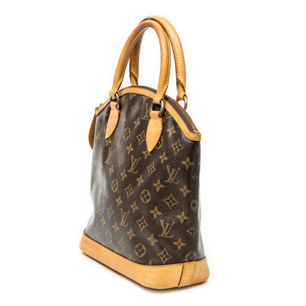 Handbag Lockit Vertical PM Brown Monogram Canvas