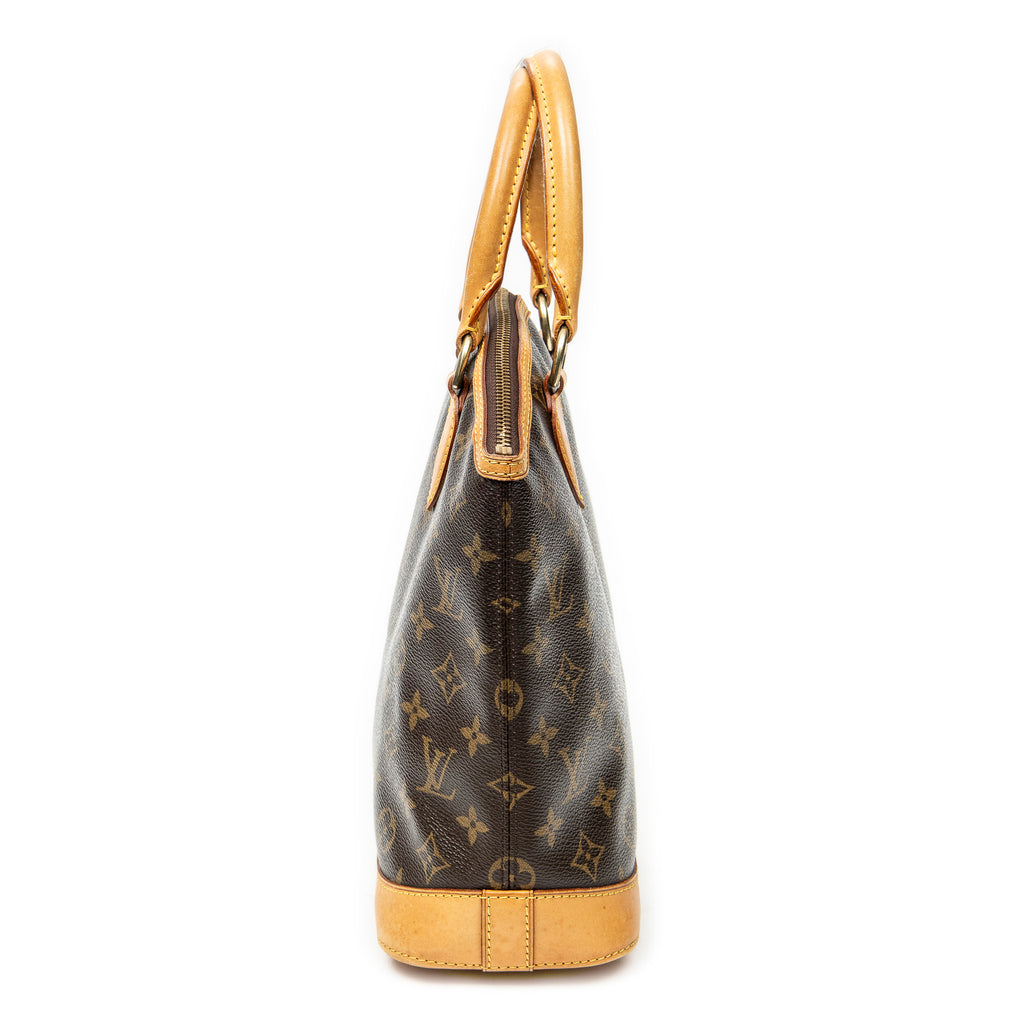 Handbag Lockit Vertical PM Brown Monogram Canvas