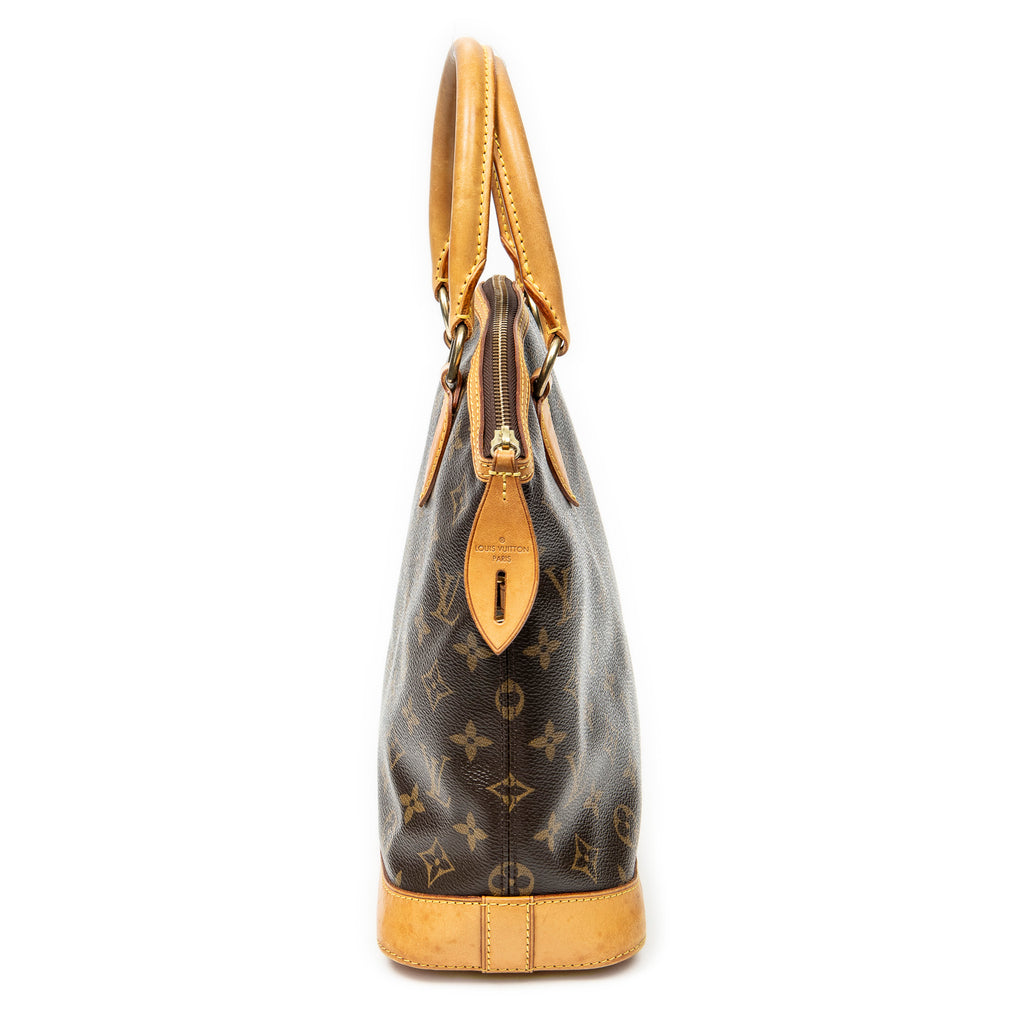 Handbag Lockit Vertical PM Brown Monogram Canvas