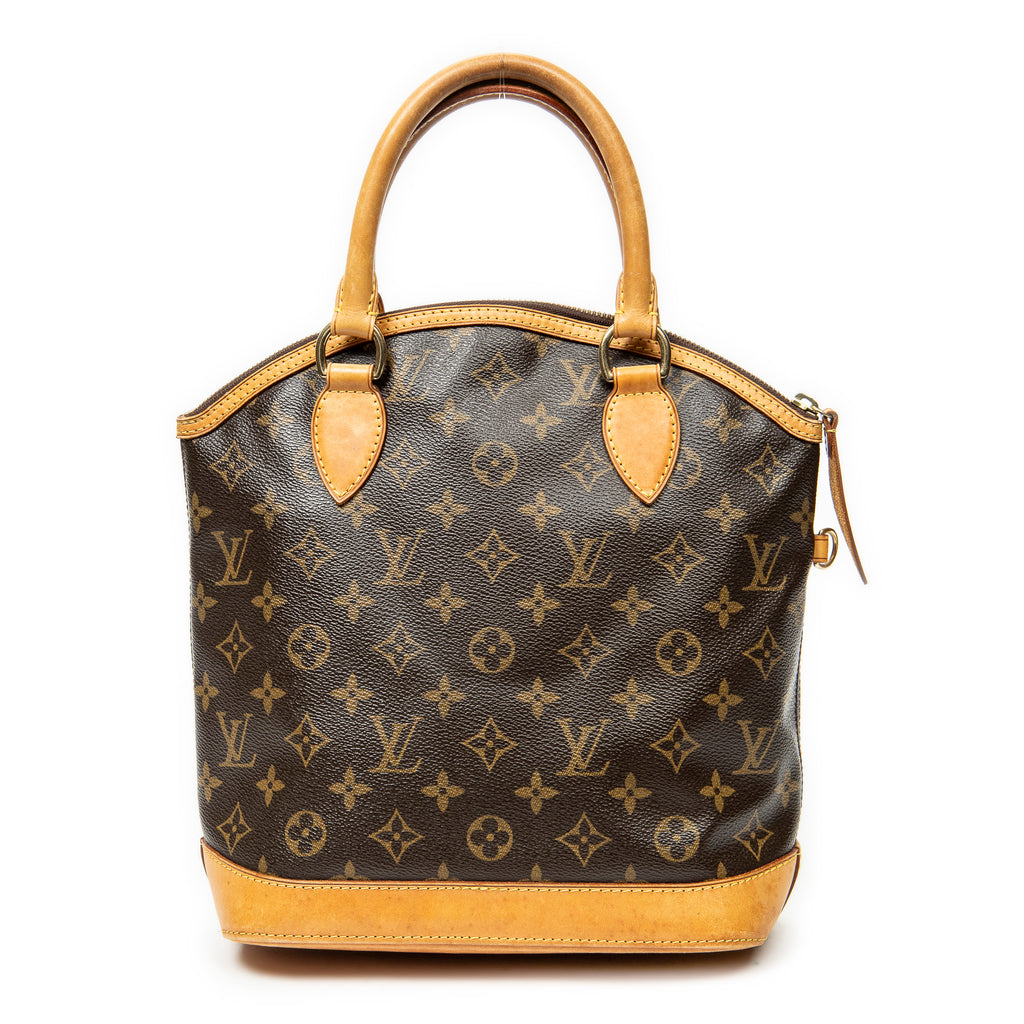 Handbag Lockit Vertical PM Brown Monogram Canvas