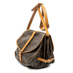 Handbag Saumur GM Brown Monogram Canvas