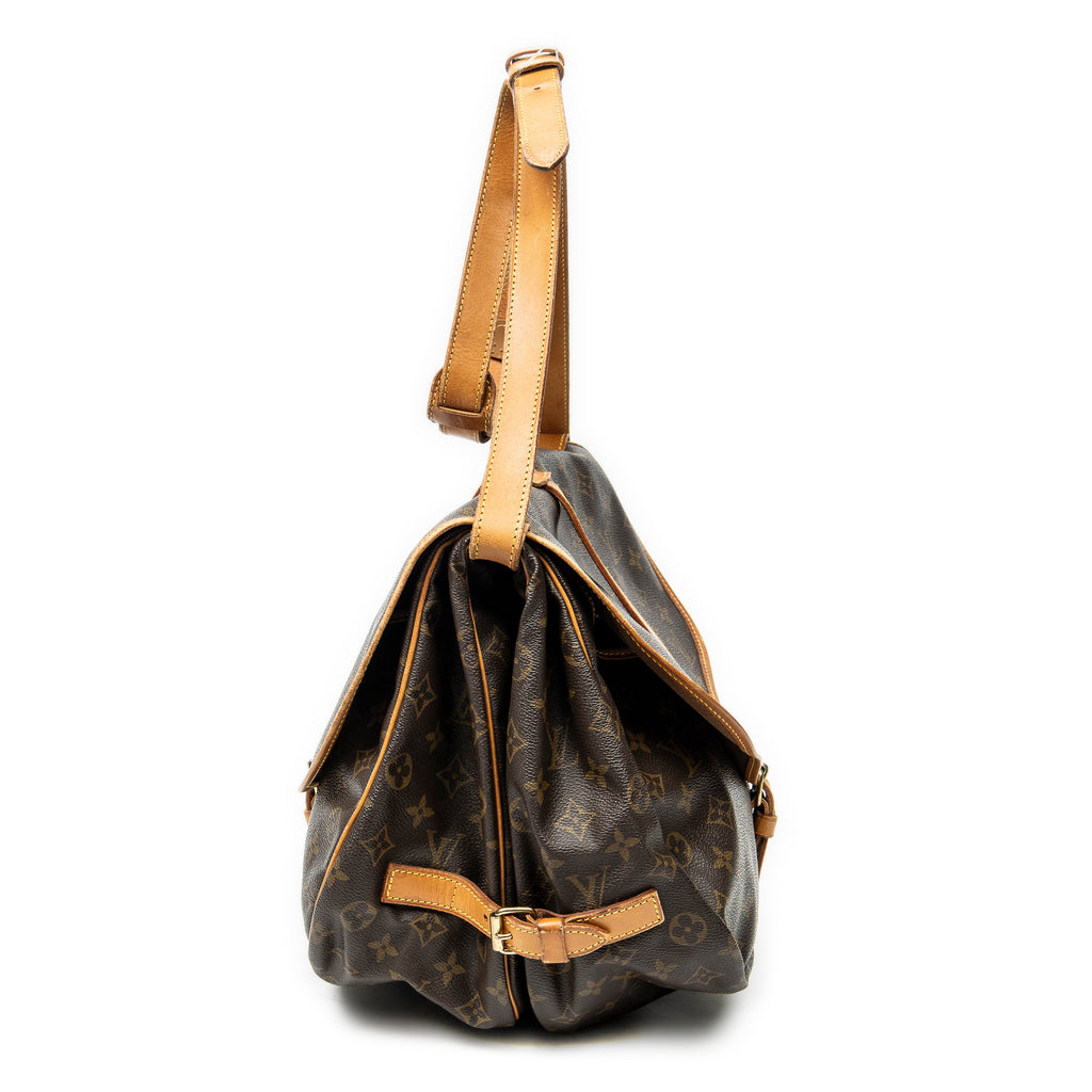 Handbag Saumur GM Brown Monogram Canvas