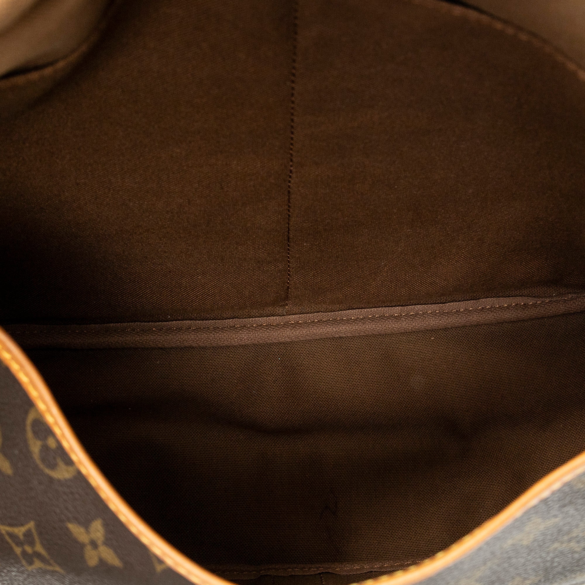 Handbag Saumur GM Brown Monogram Canvas