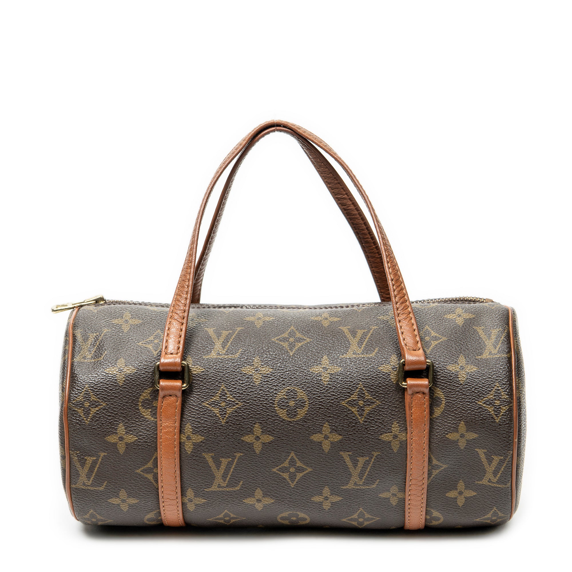 Handbag Papillon 26 Brown Monogram Canvas