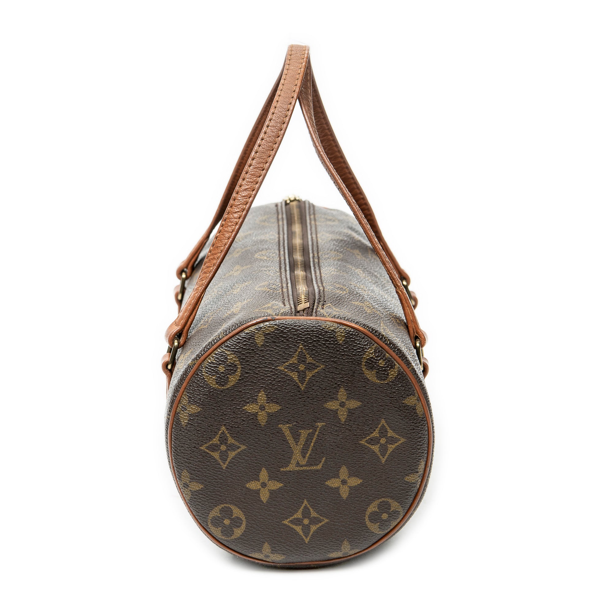 Handbag Papillon 26 Brown Monogram Canvas