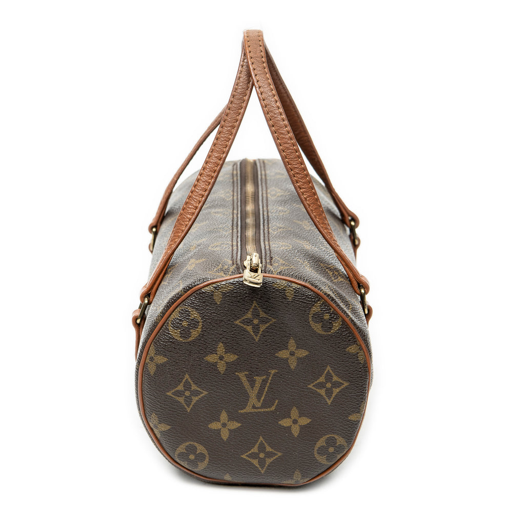 Handbag Papillon 26 Brown Monogram Canvas