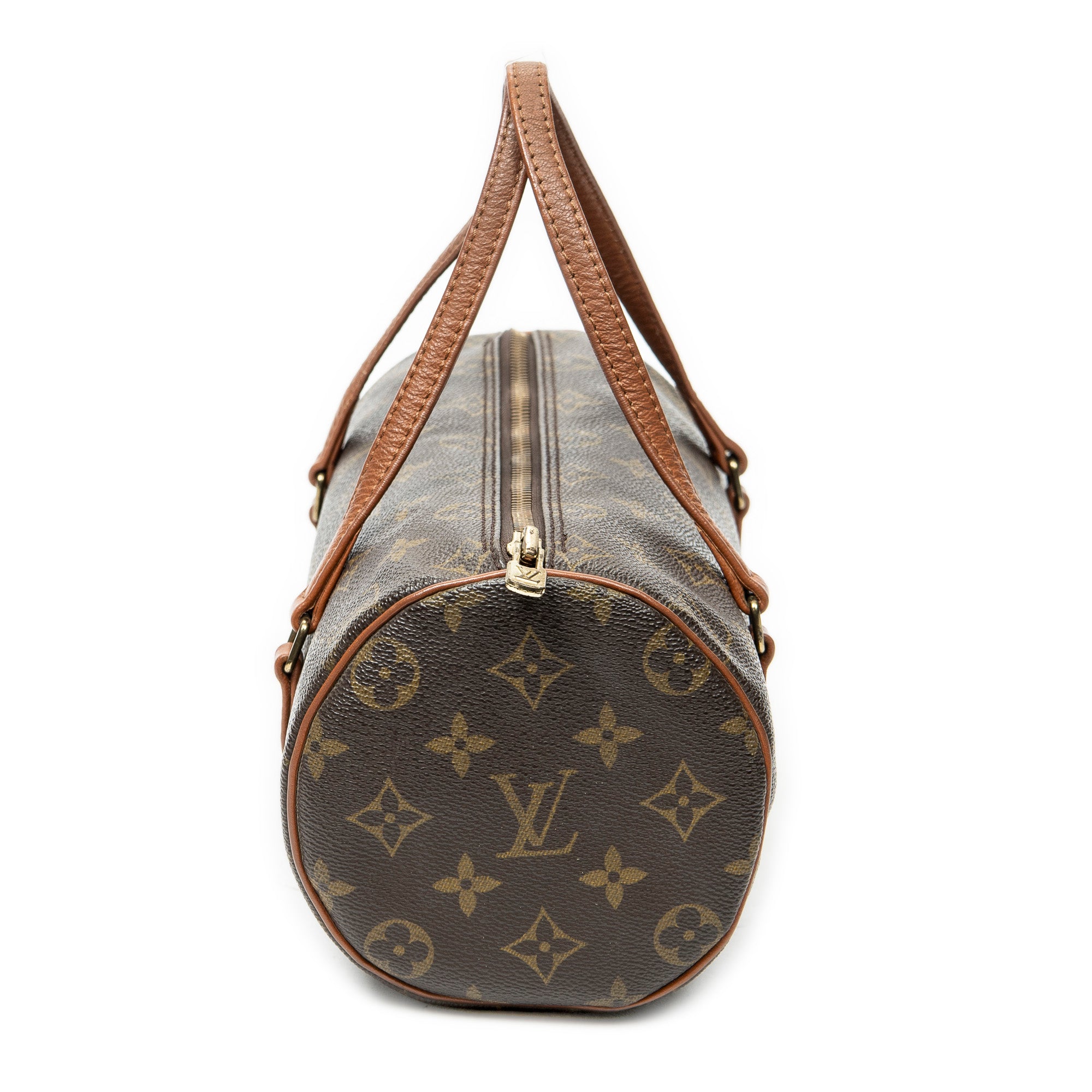 Handbag Papillon 26 Brown Monogram Canvas