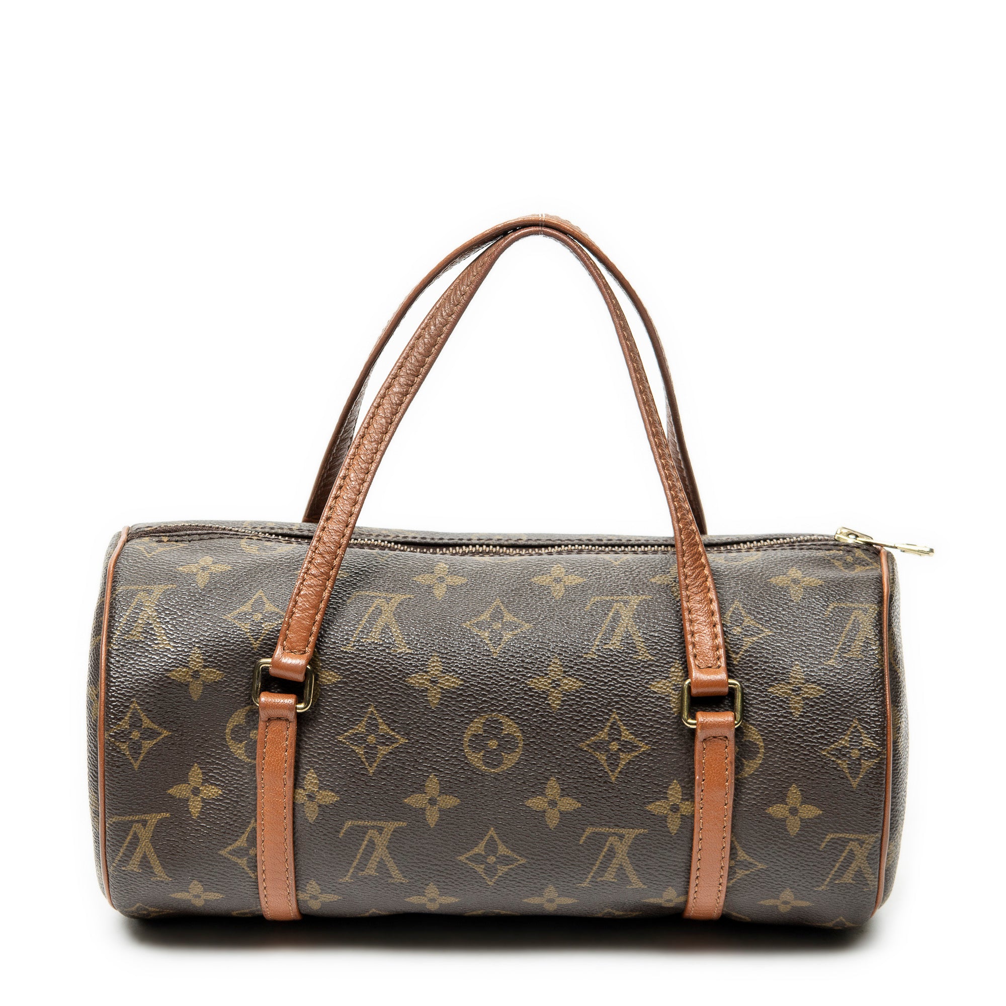 Handbag Papillon 26 Brown Monogram Canvas