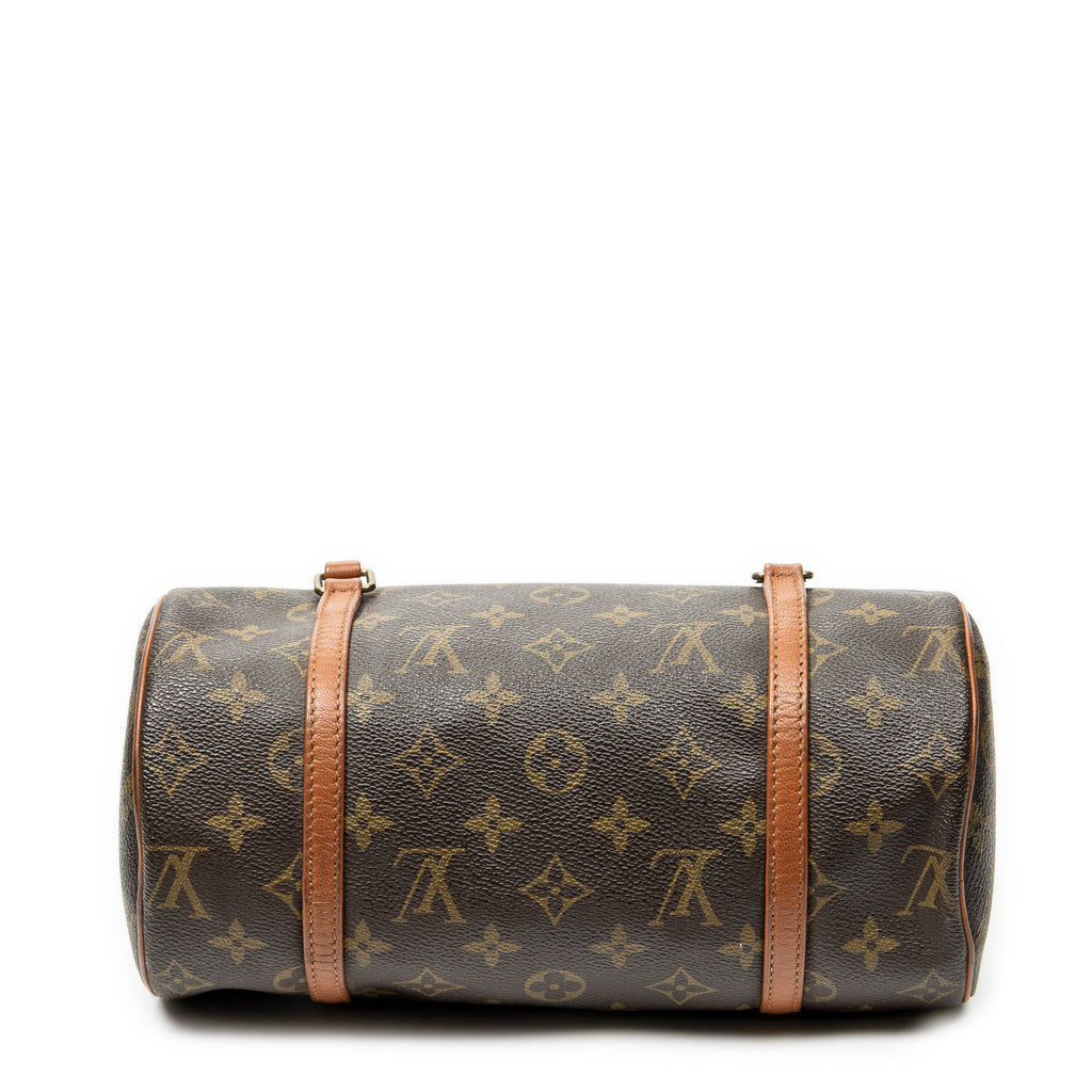 Handbag Papillon 26 Brown Monogram Canvas