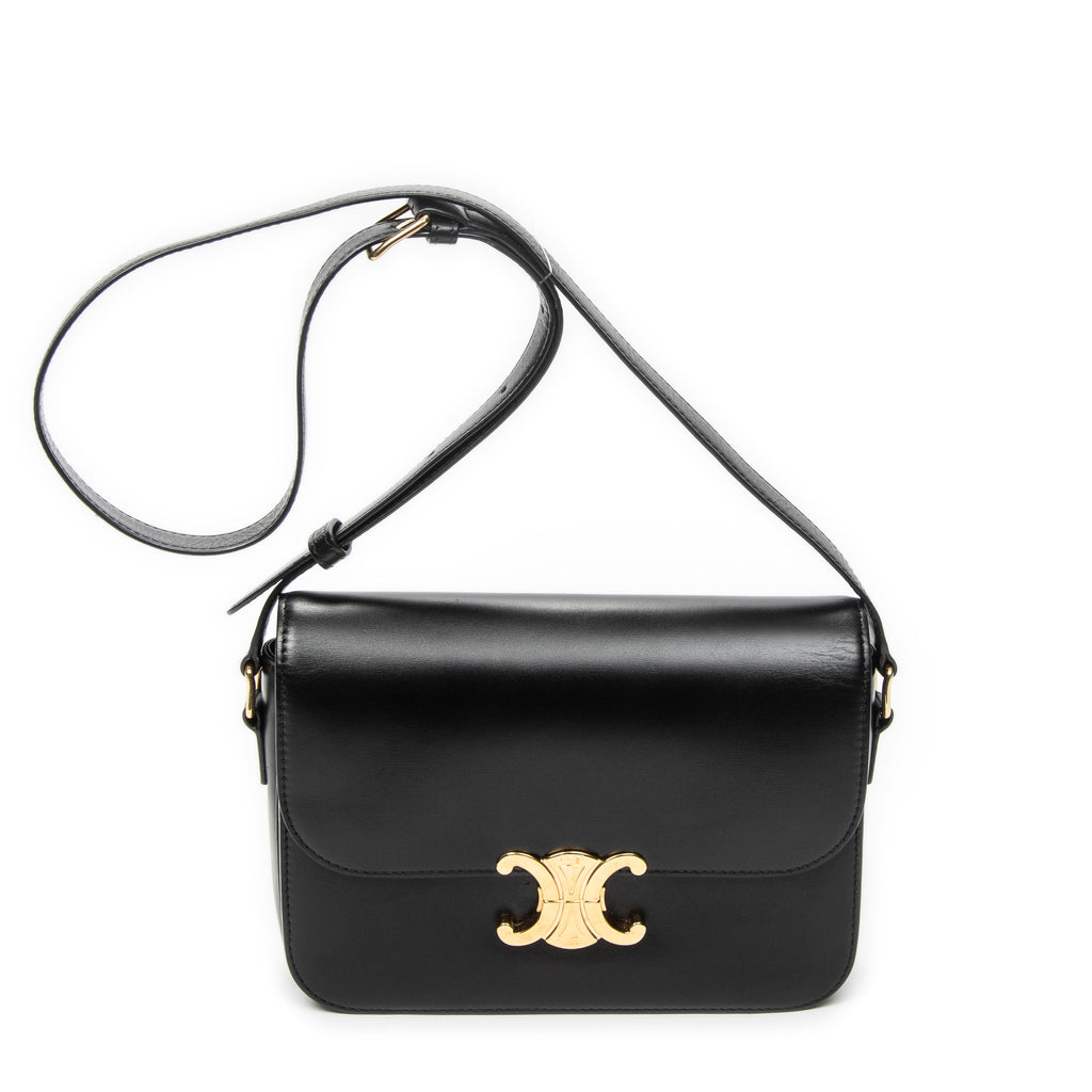 Shoulder Bag Classique Triomphe Crossbody Black Calfskin Leather