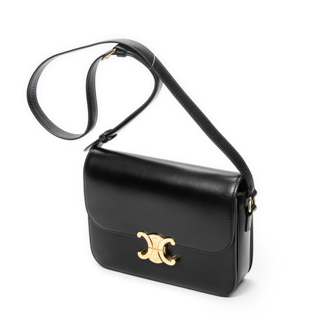 Shoulder Bag Classique Triomphe Crossbody Black Calfskin Leather