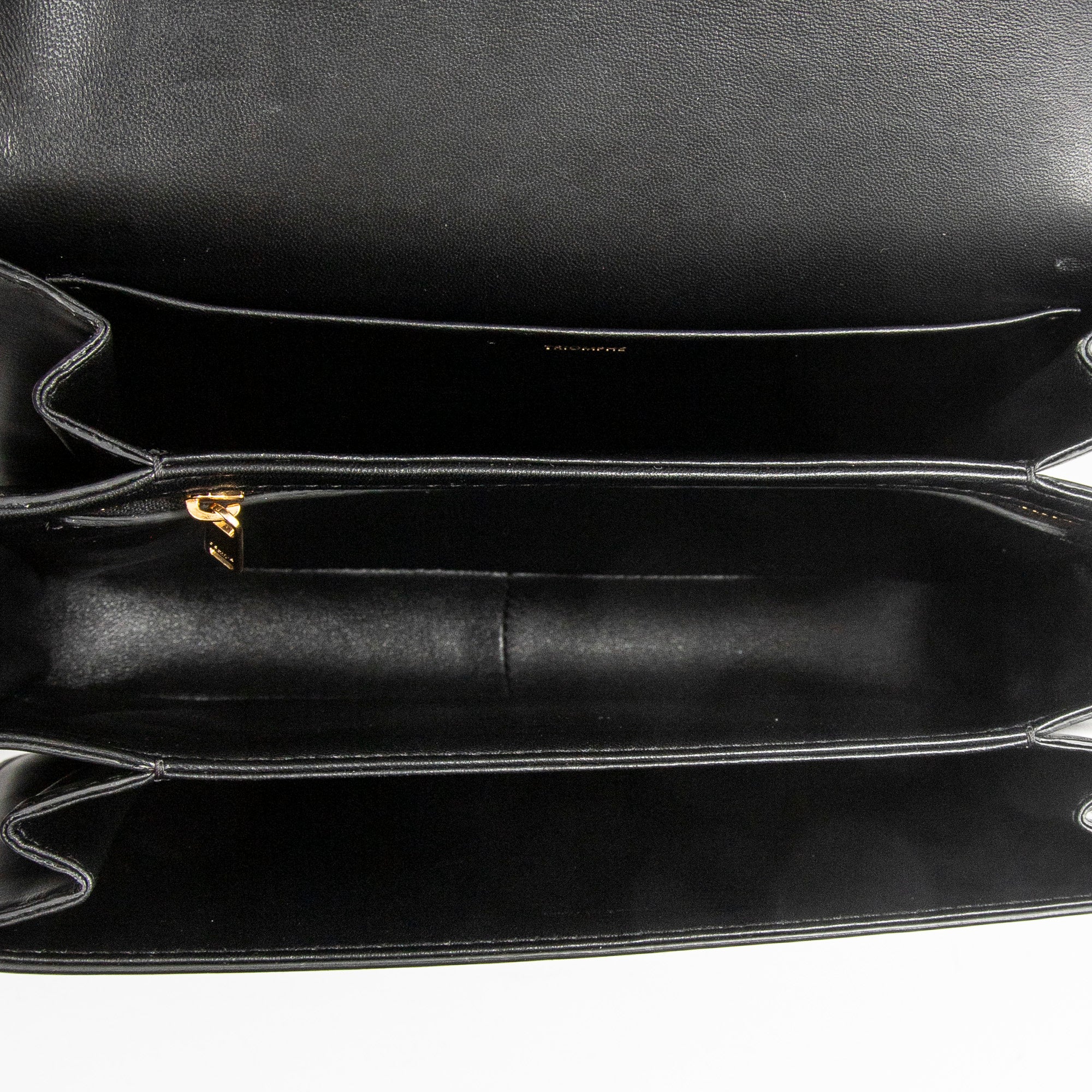 Shoulder Bag Classique Triomphe Crossbody Black Calfskin Leather