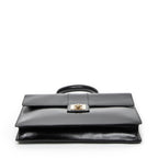 Handbag Vintage Top Handle Flap Business Bag Black Calfskin Leather