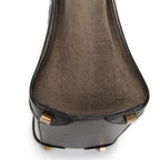 Shoulder Bag Micro Luggage Dark Brown Pebbled Calfskin Leather