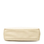 Handbag CC Wood Handle Tote Ivory Quilted Caviar Leather