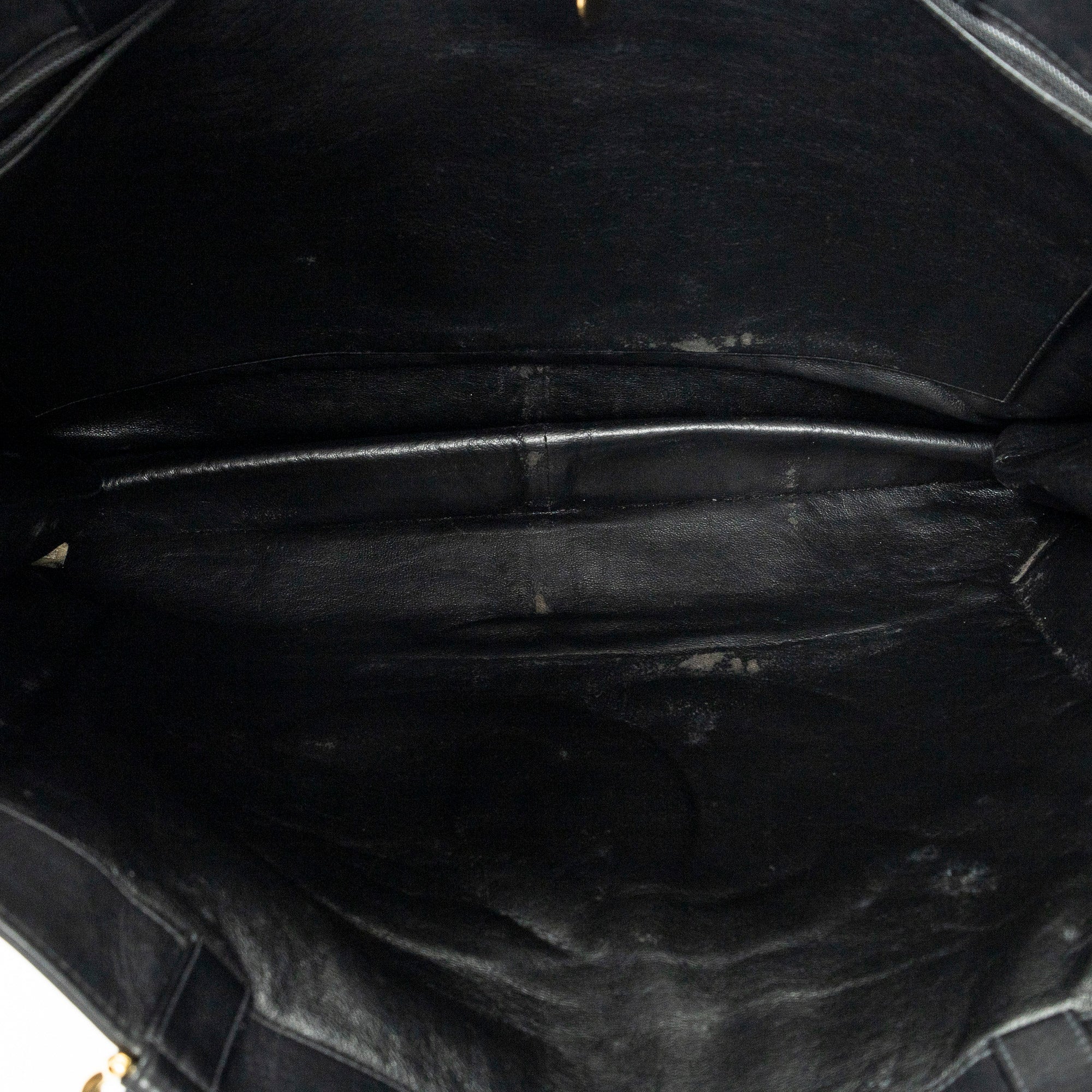 Shoulder Bag Vintage CC Large Chain Tote Black Lambskin Leather