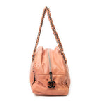Shoulder Bag Luxe Ligne Bowler Pink Lambskin Leather