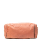 Shoulder Bag Luxe Ligne Bowler Pink Lambskin Leather