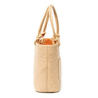Shoulder Bag Cambon Ligne Bucket Tote Beige Quilted Lambskin Leather