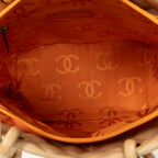 Shoulder Bag Cambon Ligne Bucket Tote Beige Quilted Lambskin Leather