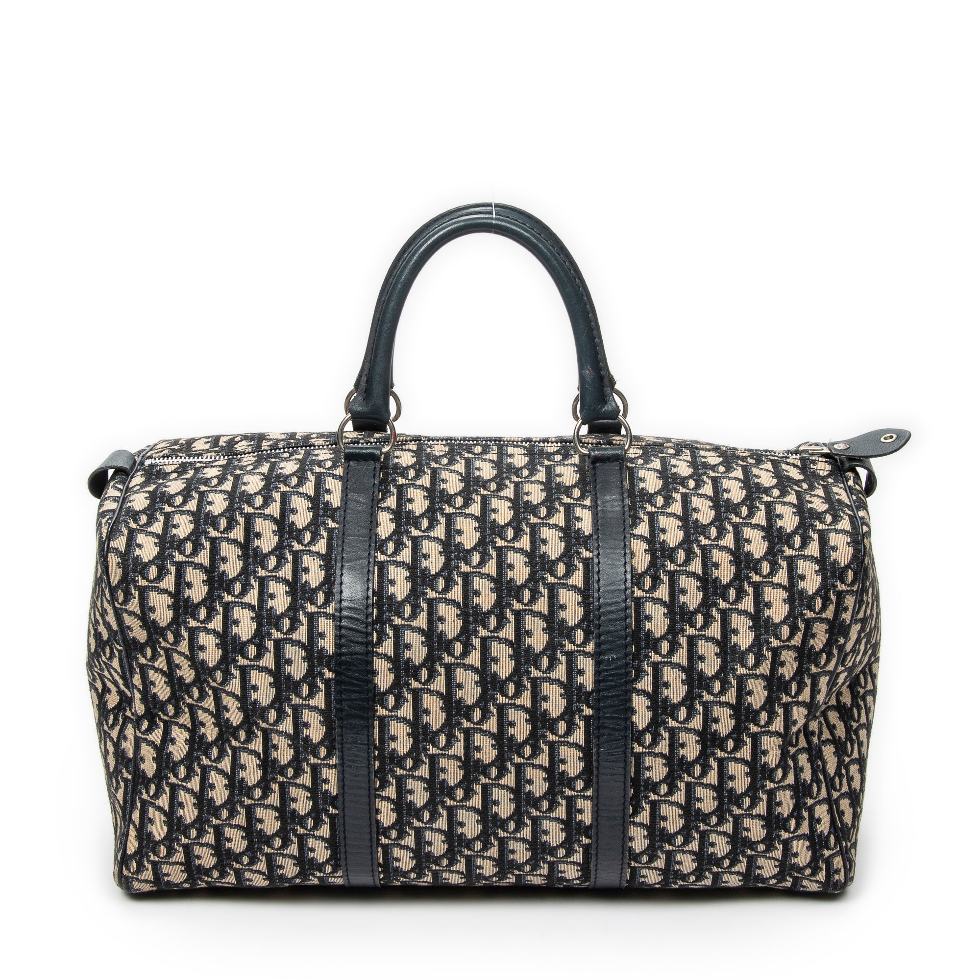 Travel Bag Vintage Medium Travel Boston Navy Diorissimo Canvas
