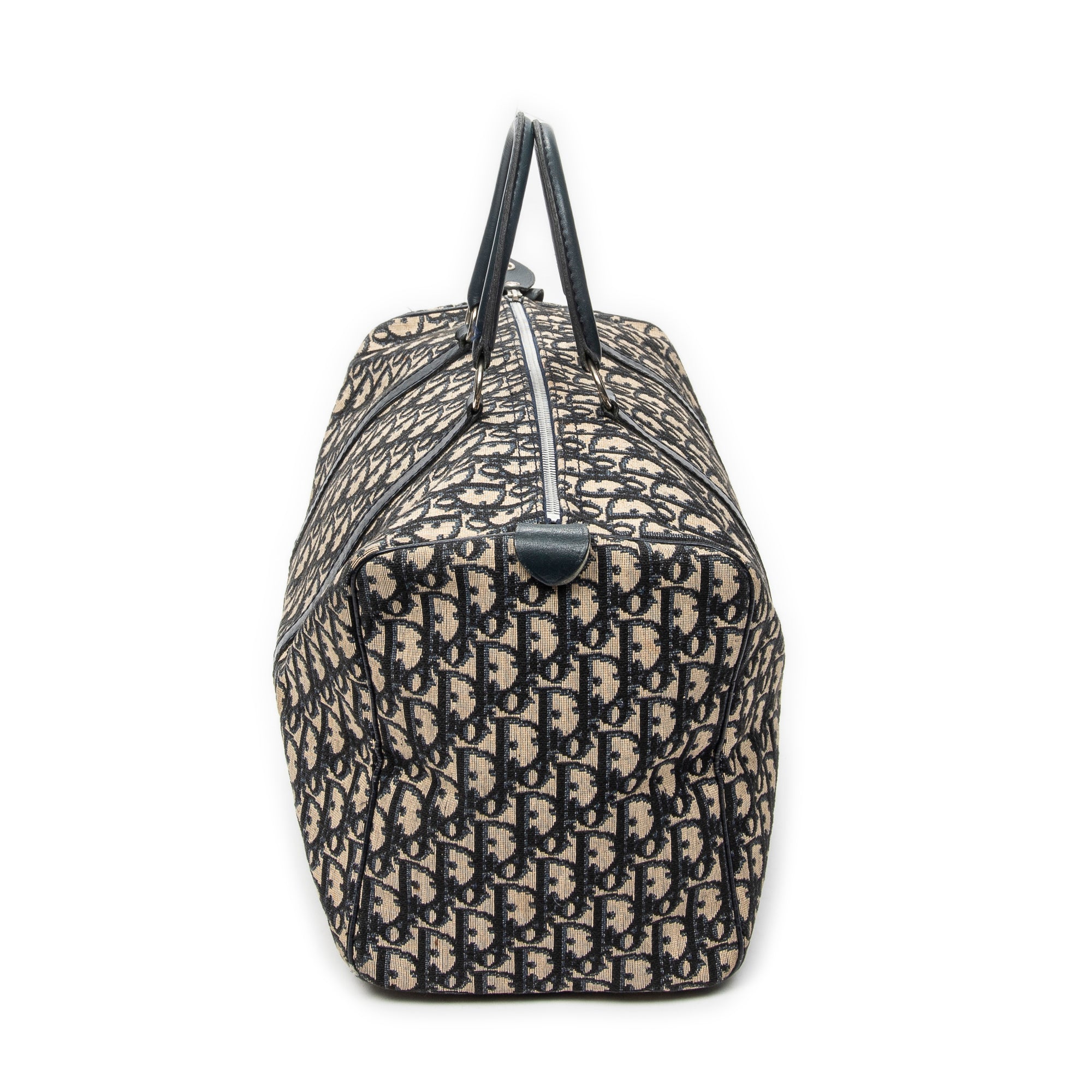 Travel Bag Vintage Medium Travel Boston Navy Diorissimo Canvas