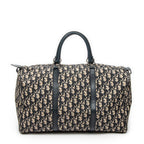 Travel Bag Vintage Medium Travel Boston Navy Diorissimo Canvas
