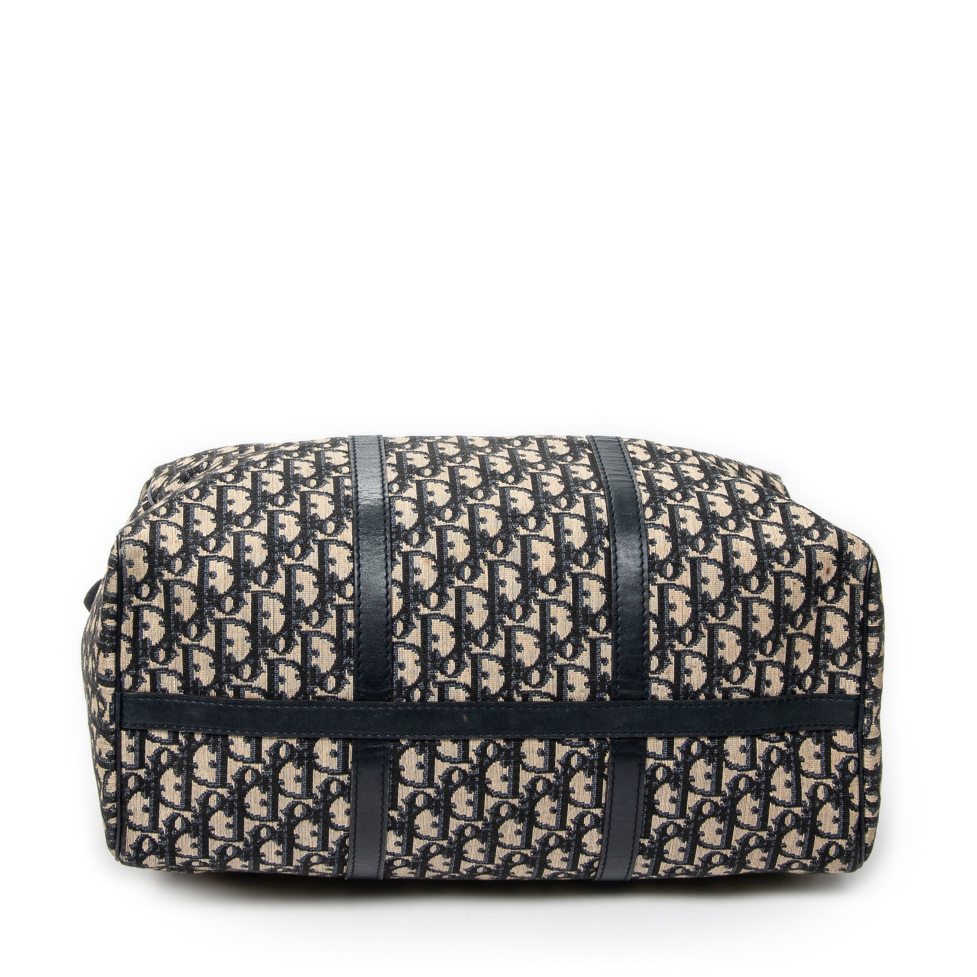 Travel Bag Vintage Medium Travel Boston Navy Diorissimo Canvas