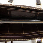Handbag Top Handle Zip Wallet Brown Zucca Canvas