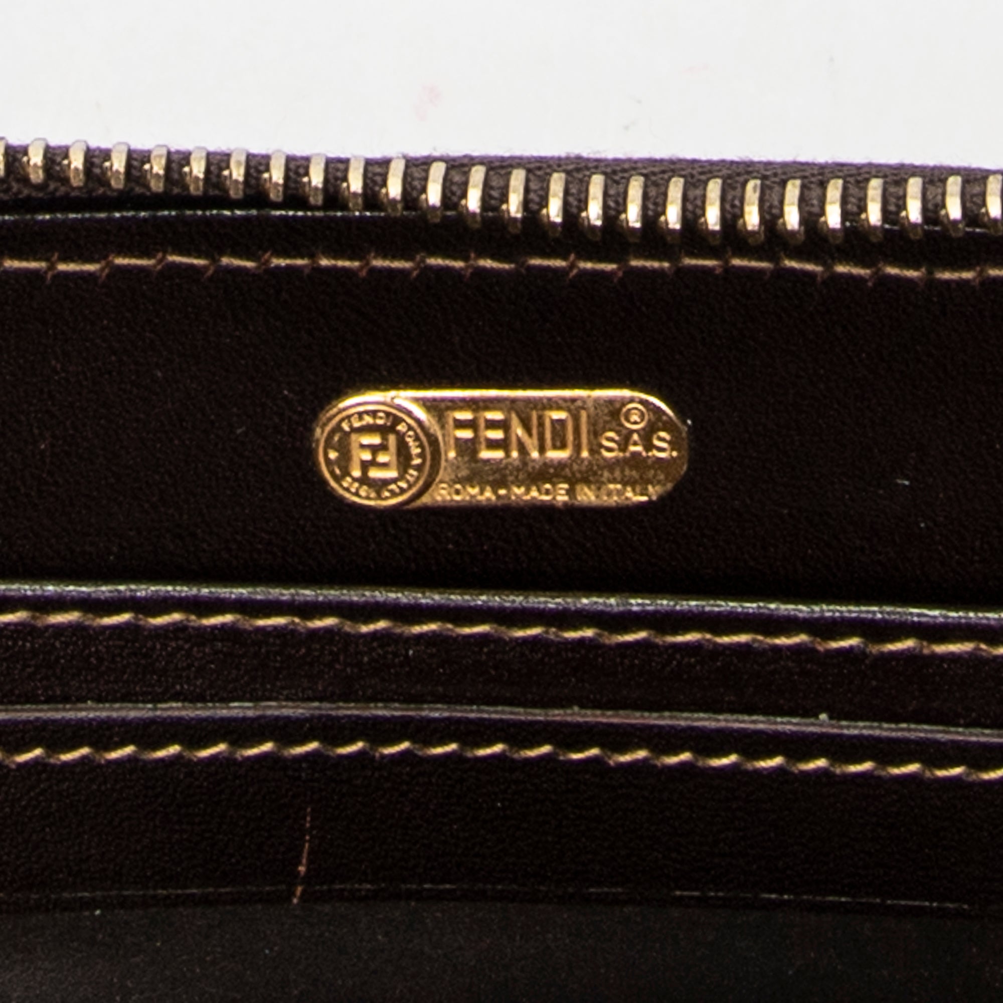 Handbag Top Handle Zip Wallet Brown Zucca Canvas