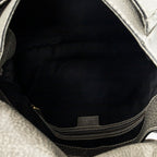 Shoulder Bag Large New Pelham Hobo Grey Grained Calfskin Leather