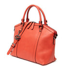 Shoulder Bag Medium GG Charm Dome Satchel Red Grained Calfskin Leather