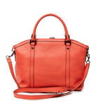 Shoulder Bag Medium GG Charm Dome Satchel Red Grained Calfskin Leather