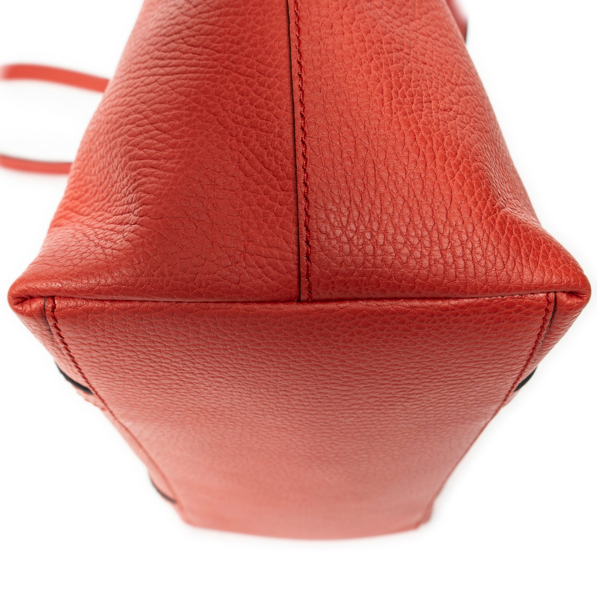 Shoulder Bag Medium GG Charm Dome Satchel Red Grained Calfskin Leather