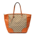 Shoulder Bag Bree Tote Orange Monogrammed Canvas