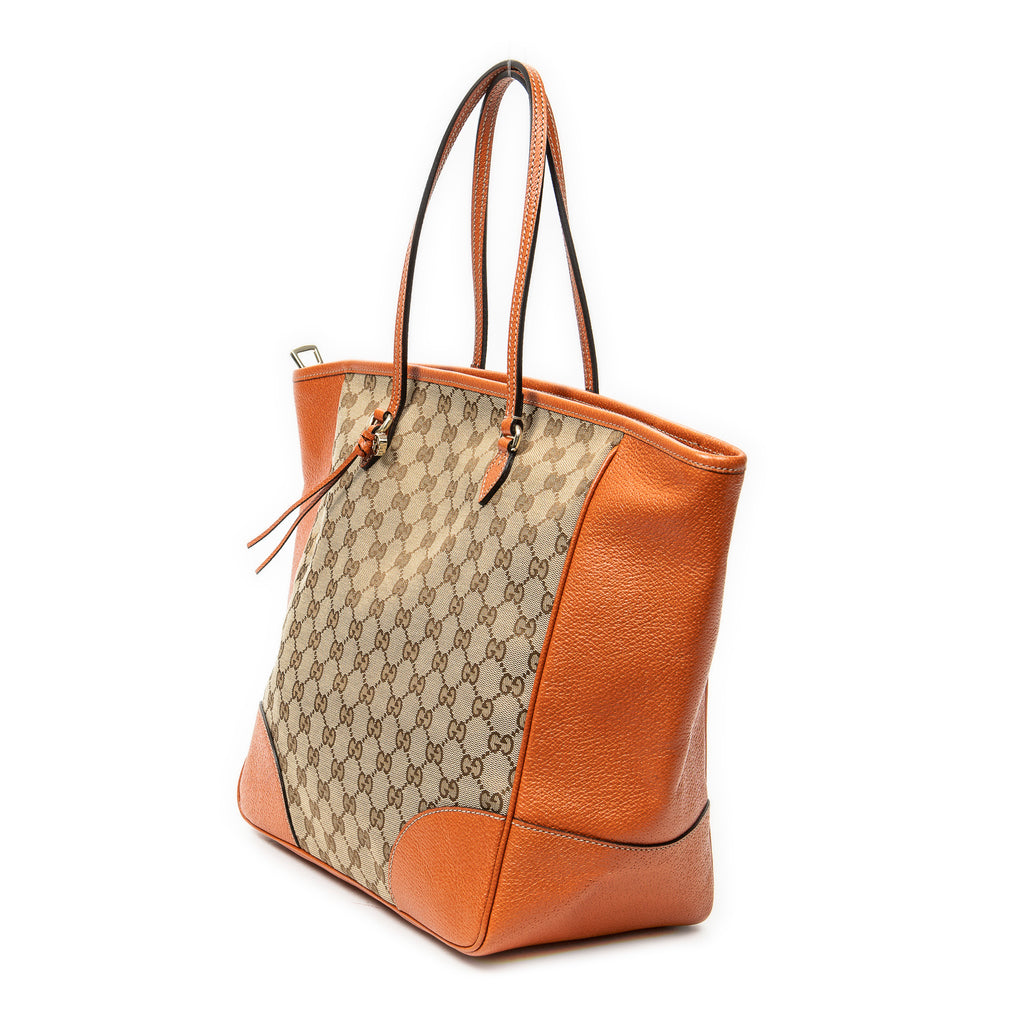 Shoulder Bag Bree Tote Orange Monogrammed Canvas