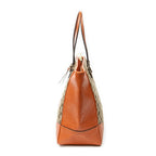 Shoulder Bag Bree Tote Orange Monogrammed Canvas