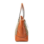 Shoulder Bag Bree Tote Orange Monogrammed Canvas