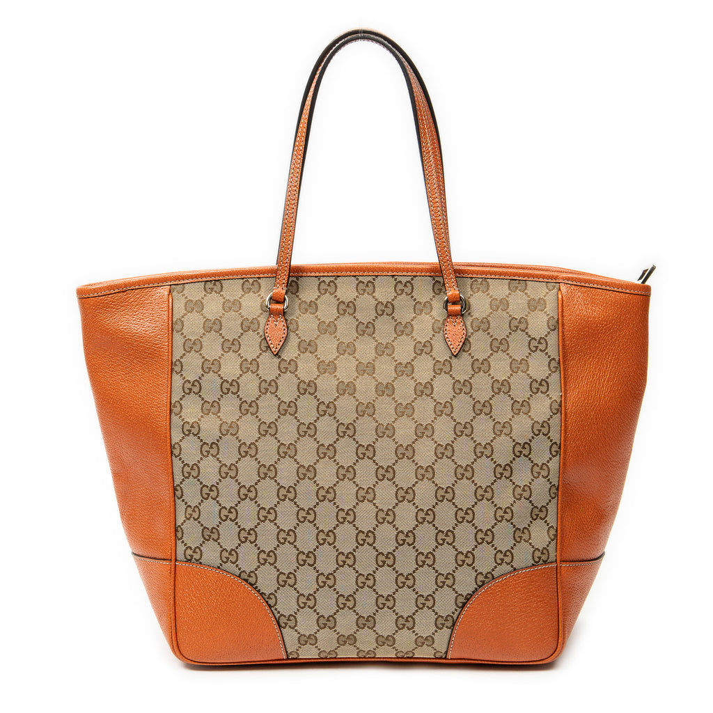 Shoulder Bag Bree Tote Orange Monogrammed Canvas