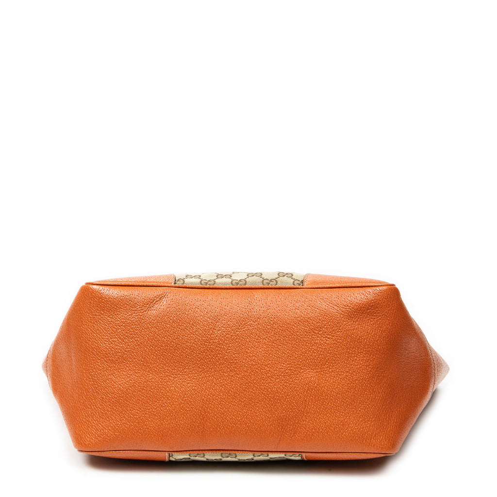 Shoulder Bag Bree Tote Orange Monogrammed Canvas