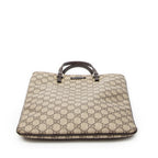 Handbag Flat Tote Brown Supreme Coated Canvas