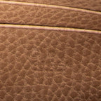 Shoulder Bag Interlocking G Chain Wallet Beige Grained Calfskin Leather