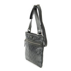 Shoulder Bag Square Front Zip Crossbody Grey Guccissima Imprint Coated Canvas